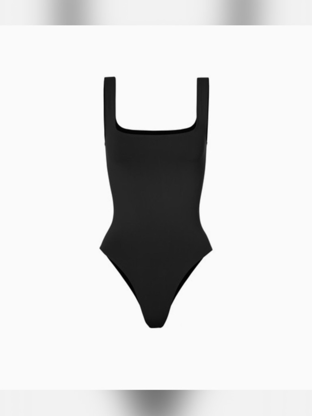 Classic Black Square-Neck Bodysuit